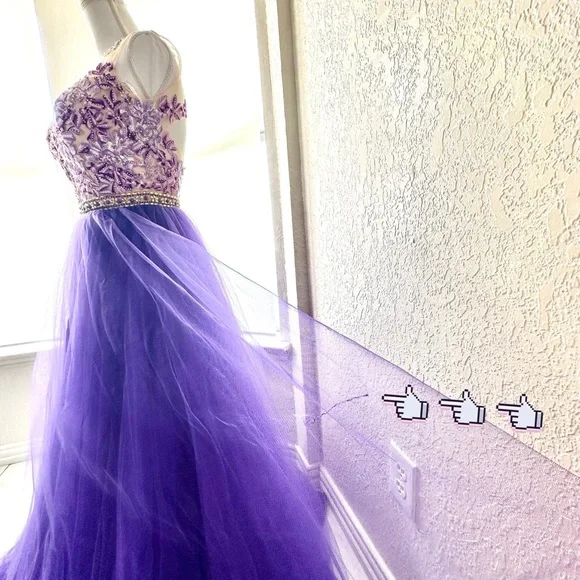 Floral Embroidered Ball Gown Size XS - Picture 11 of 17